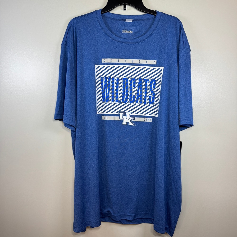 Kentucky Wildcats Performance Tee Mens M Blue UK Logo Fan Gear Athleisure Sporty